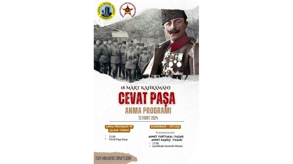 Çanakkale 18 Mart Kahramanı Cevat Çobanlı Anma programı 